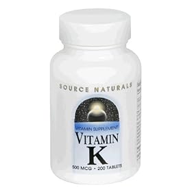 Source Naturals Vitamin K, 500 Mcg, 200 Tablets
