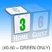 PORT-A-SCORE, WRESTLING, GREEN REPLACEMENT NUMBER SET 0-50
