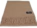 Bruno Piattelli Camel Designer Unisex Wool Scarf Scarves