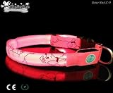 Lava Electronics LC-9 P L QPets LED Safety Dog Collar for Large Dogs - Pink