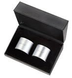 Screwpull Metal Wine Collars, Set of 2-Satin Chrome