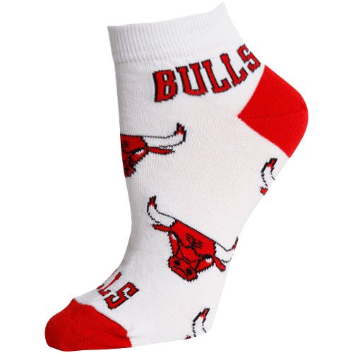 Chicago Bulls Ladies White Allover Logo Ankle Socks