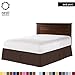 Nestl Dark Brown Bed Skirt King Size - King Bed Skirt 14 Inch Drop - Brushed Microfiber Bed Skirts - Hotel Quality Pleated Bed Skirt - Shrinkage & Fade Resistant