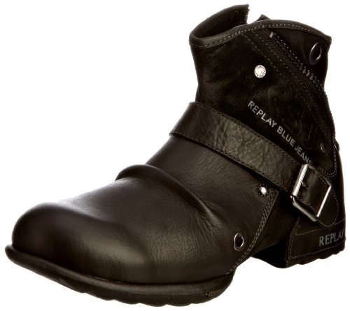 Replay Clinic GMU01.002.C0009L.003, Herren Stiefel, schwarz, 44.5 EU / 10 UK