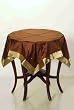 Brown Sari Table cloth / Linen / Topper - Custom made