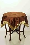 Brown Sari Table cloth / Linen / Topper - Custom made