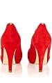 Suede Peep-Toe Pump