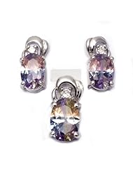 Sterling Silver Sets With Cubic Zirconia