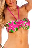 Pink Envy: Strapless Bikini Tube Top (bandeau swimsuit top only)