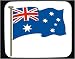 Decorated Mouse Pad with Australia, flag, Australian, waving