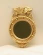 Dollhouse Miniature Eagle Mirror in Gold