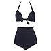 OHDREAM Solid Color Push Up High waisted Bikini Swimwear Swimsuit Bathing Suit(FBA)