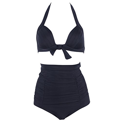 OHDREAM Solid Color Push Up High waisted Bikini Swimwear Swimsuit Bathing Suit(FBA)