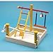 Penn-Plax Bird Life Wooden Playpen – Perfect for Parakeets, Lovebirds, Parrotlets, Cockatiels, and Green Cheek Conures – Medium