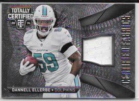 Dannell Ellerbe 2014 Totally Certified Fabrics Miami Dolphins Jersey Insert Card #CF-EL