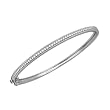 14K White Gold Diamond Bangle Bracelet - 0.50 Ct.