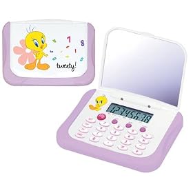 Tweety Calculator / Calendar / Clock with Make-up Mirror
