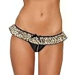 Sexy Crotchless Skirted Thong Pantie Animal Print S M or M L