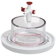 Bel-Art Scienceware 410990000 Polycarbonate Top Polypropylene Bottom Mini Vacuum Desiccator, 6-3/4" ID, 5" Height