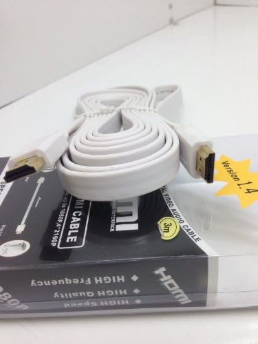 TCD Flat Hdmi to Hdmi Cable Size 3m - White - Free Shipping!!!