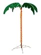 4.5' Deluxe Tropical Holographic LED Rope Lighted Palm Tree with Amber Trunk
