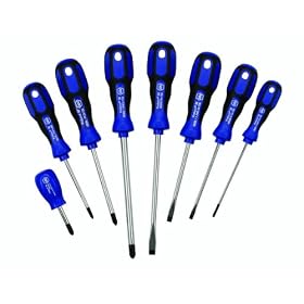 Wiha 46097 8 Piece 3K Cushion Grip Slotted &amp; Phillips Screwdriver Set: Industrial &amp; Scientific