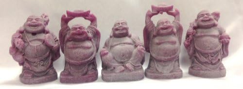Miniature Glow in the Dark Purple Laughing Pocket Love Buddha