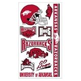 Arkansas Razorbacks Temporary Tattoos Set (Set of 6 Sheets)