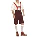 Leg Avenue 4 Piece Men's Lederhosen Costume, Includes Hat, Shirt, Suspenders and Shorts