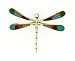 Pendant Pin Inlay Dragonfly