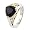 18K Gold & Silver Designer Garnet Ring with Diamonds