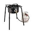 Camp Chef SH-140L High Pressure Single Burner Cooker with Detachable legs and Clover Leaf Surface, Black