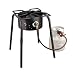Camp Chef SH-140L High Pressure Single Burner Cooker with Detachable legs and Clover Leaf Surface, Black
