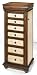 Jewelry : Heritage Brown & Vanilla Finish Lift-Top Jewelry Armoire