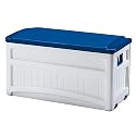 Deck Box with Wheels - White/ Blue