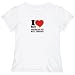 T-Shirt Woman White  I Love My American Pit Bull Terrier  Dog