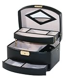 Jewelry Box With Travel Case Black Leather