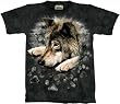 Wolf in Dye Paw T-Shirt, Available in Various Sizes