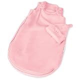 Kiddopotamus Beddiebye Luxe Zip Around Wearable Blanket & Sleep Cap Double Sided Velboa, Pink
