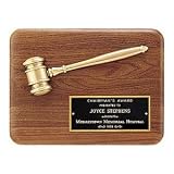 American Walnut Gavel Plaque
