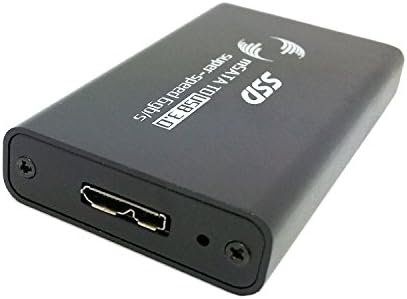 Aluminum Hi-Speed mSATA SSD to USB 3.0 Converter Adapter Enclosure External Case Color -Black