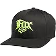 Fox Racing Society Men's Flexfit Sportswear Hat w/ Free B&F Heart Sticker Bundle - Black