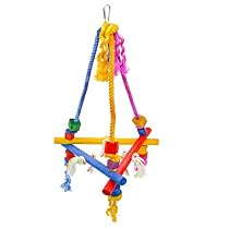 Niteangel Triangle Swing Bird Toy, Parrot Bird Cage Toys, Large Size
