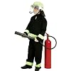 Kinderkost�m: Feuerwehranzug mit Feuerwehr-Schriftzug , Kinder-Gr��e:104