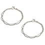 Womens Ankle Bracelets Pair in Silver 10.25 Inches
