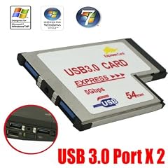 ExpressCard/54 f�r USB 3.0 (mit 2 USB-Schnittstellen) Adapter mit bis zu 5 Gbps �bertragungsrate unterst�tzt USB 1.1 / 2.0
