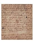 1895-9-15-503 W.34V Page of Handwriting Art Giclee Poster Print by Michelangelo Buonarroti, 30x40