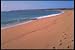 A3 Box Canvas 30x42cm 12x18inch Devon England 291031 - Slapton Sands, With Footprints