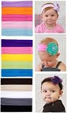 2" girls nylon headband multi-pack 14 total in pink, purple white, black etc for baby, girl, toddler, child or adult