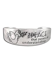 Sterling Silver American Quilt Peace Bracelet. Made in USA.
